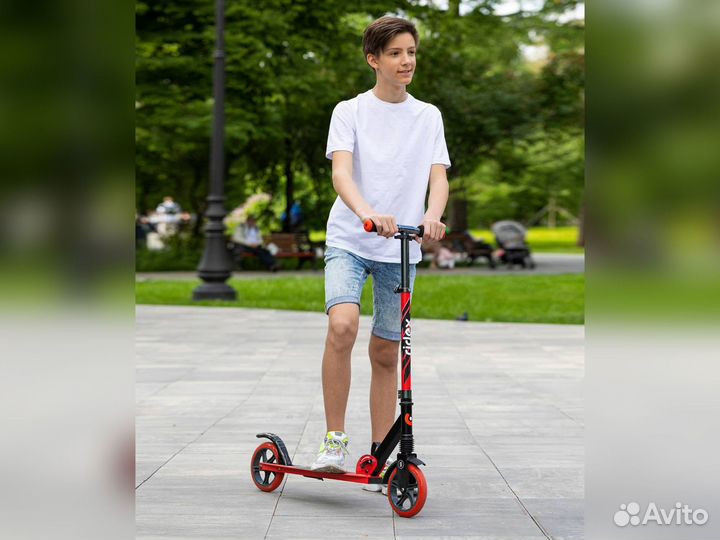 Самокат складной Ridex Delta 180 мм, красный