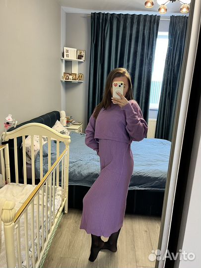 Теплое платье (подходит беременным)