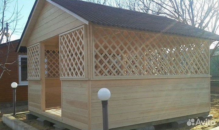 Беседка 'Домик 4х4' без предоплаты под ключ