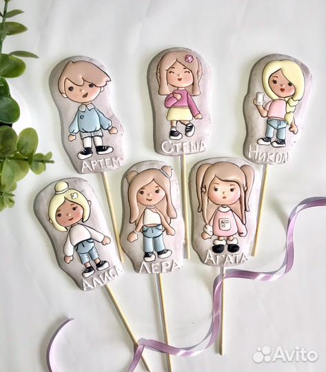 Имбирные пряники, топперы, букеты