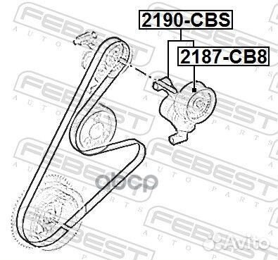 Ролик натяжителя ремня грм ford focus 2011