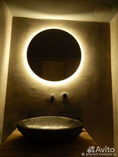 Зеркало круглое с подсветкой 70 см