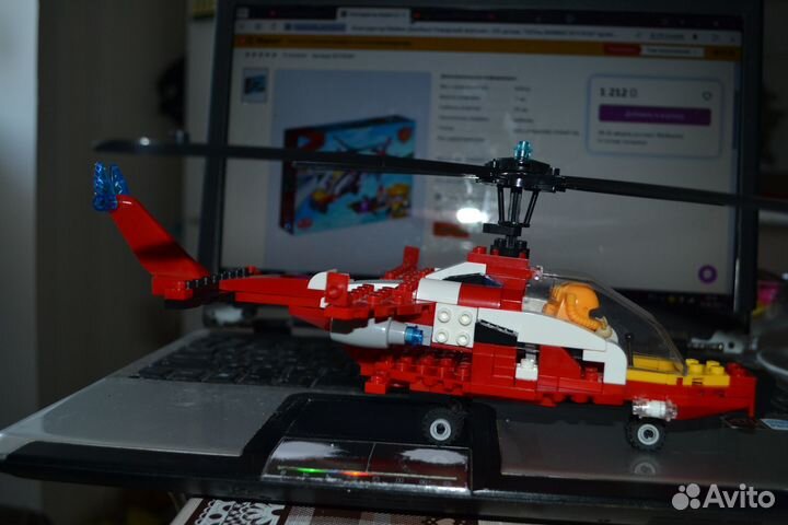 Конструктор banbao 7107 пожарный вертолет