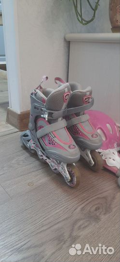 Роликовые коньки детские раздвижные с защитой