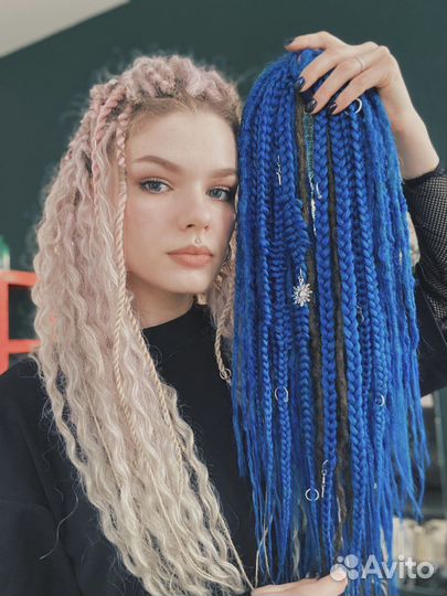 Микс дреды и косы