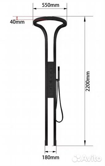 Эксклюзивная душевая система водопад 5 в 1