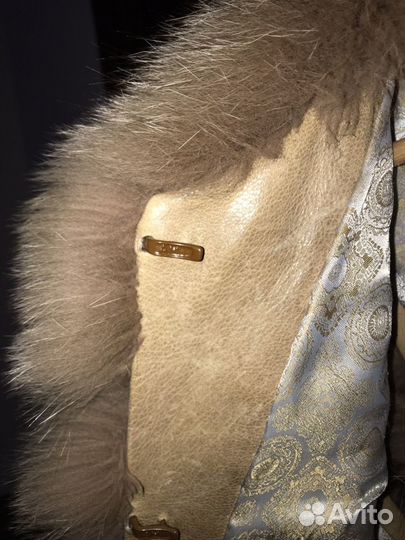 Меховой жилет из песца xs-s