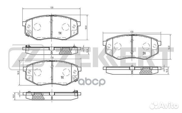 Колодки тормдиск Hyundai ix35 (LM) 10- Sonata