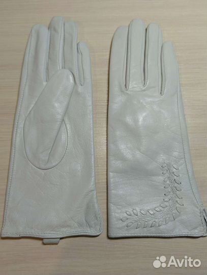 Перчатки женские кожаные на шелковом подкладе