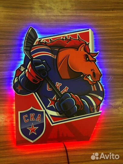 Объемная эмблема ска с подсветкой на стену