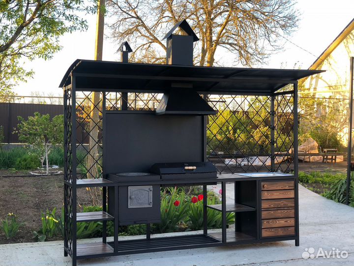Мангал с крышей