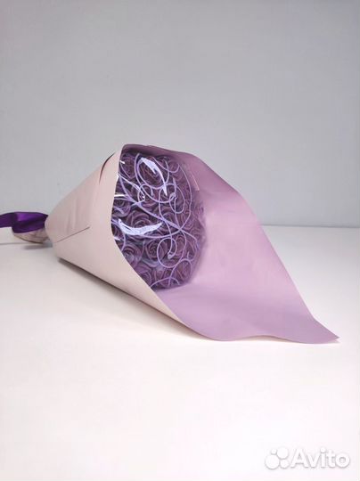 Розы из Белого Шоколада - 19 шт в Букете