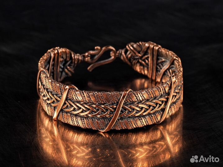 Медный браслет на руку Подарок на медную свадьбу