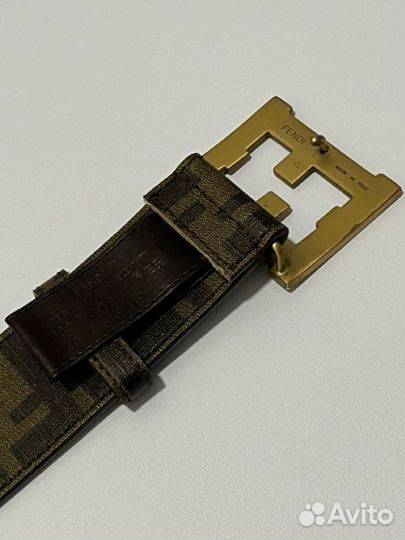 Ремень Fendi Zucca College Brown