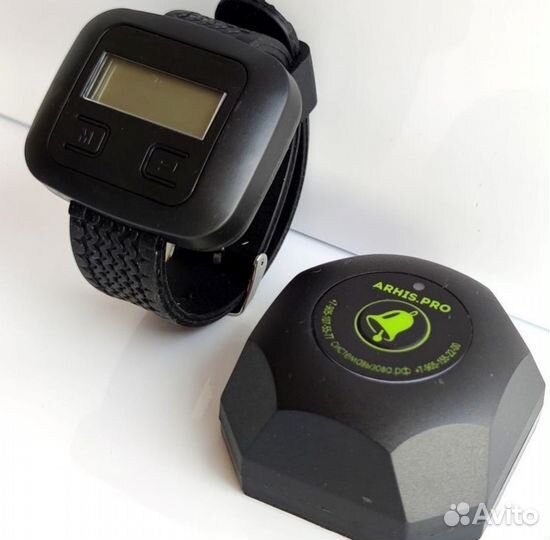 Кнопка вызова официанта Бургер и часы пейджер