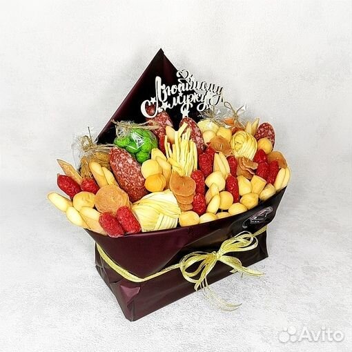 Мужской букет. Съедобный букет из колбас