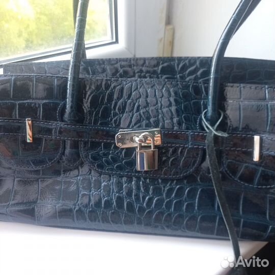 Сумка в стиле Hermes, кожа