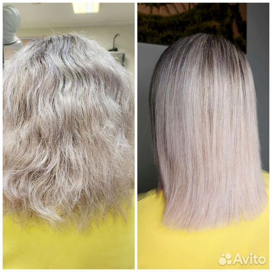 Кератиновое выпрямление волос