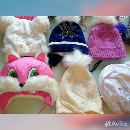 Шапки на девочку 1-5лет