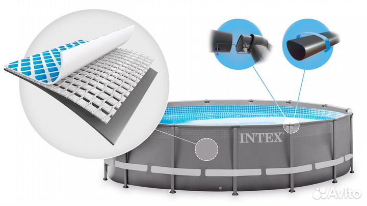 Бассейн каркасный Intex 732 х 132 см