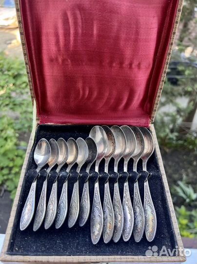 Мельхиор новый набор ложки чайные и кофейные