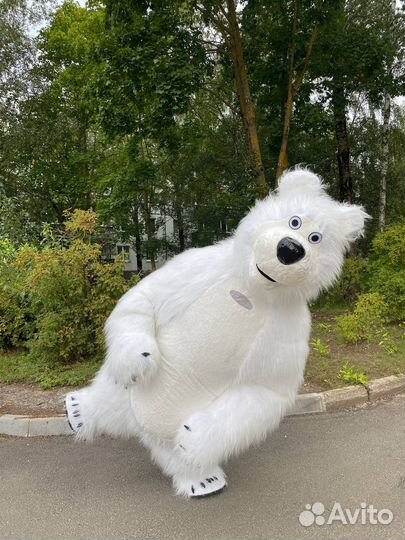 Белый мишка Ростовая кула 2,6 м,Фабрика оригинал