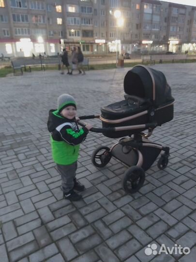 Коляска 2 в 1 эко кожа