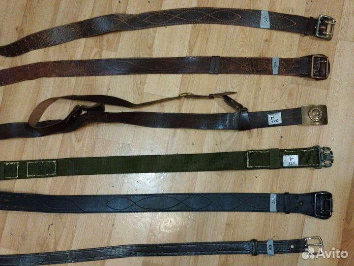 Ремни кожаные офицерские, тактический, советский