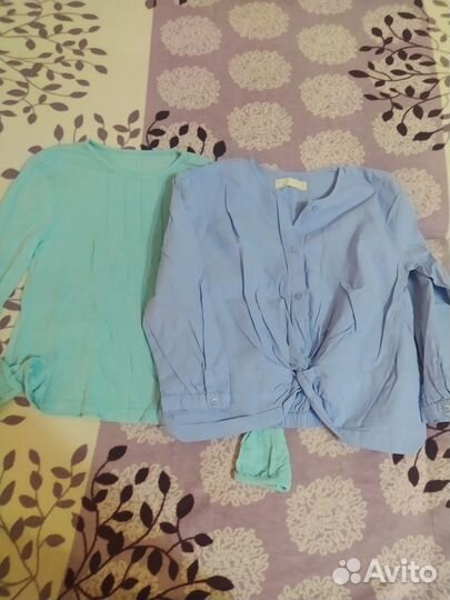 Одежда для девочки пакетом,рост 140(школьная и тд)