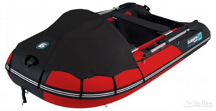 Надувная лодка gladiator C330AL красно/черный