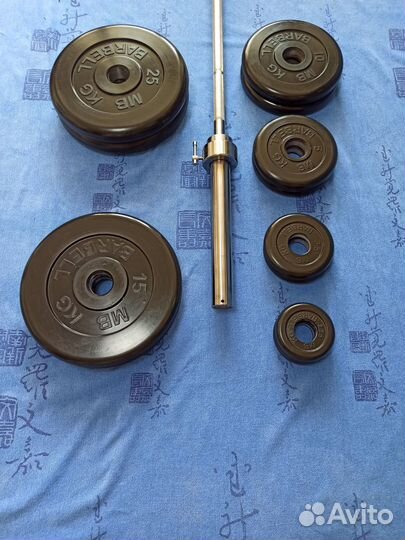 Штанга 140кг MB Barbell Металлическая втулка Новая