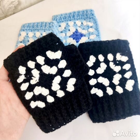 Митенки вязаные ручная работа