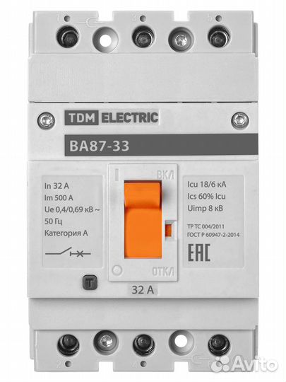 Ва87-33 3Р 32А 18кА TDM
