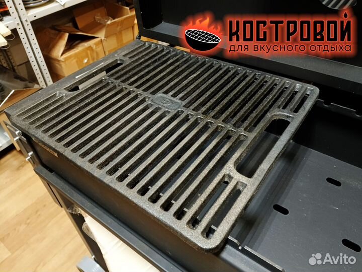 Чугунная решетка гриль прямоугольная 460х400 мм