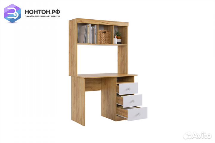 Стол Форсаж дуб крафт золотой / белый