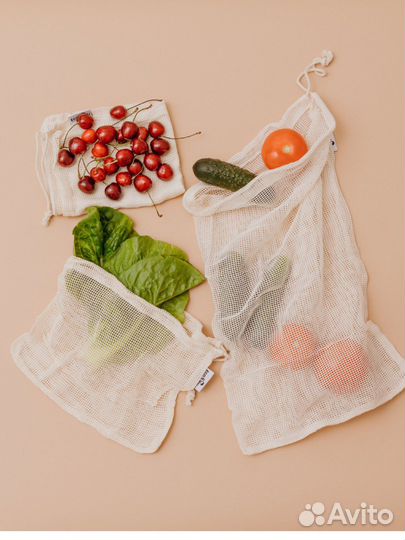 Многоразовые экомешочки из хлопка