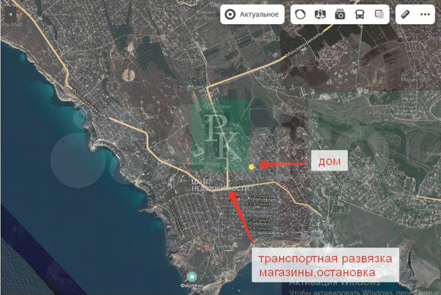 Фиолентовское шоссе севастополь карта