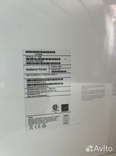 Macbook Air 13 M2 16/1tb (Новый)