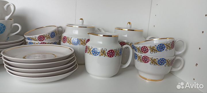 Сервизы чайные фарфоровые СССР
