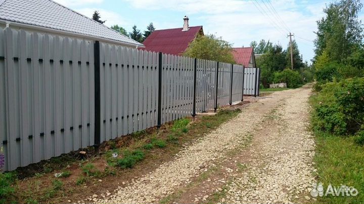 Забор. Забор из винтовых свай