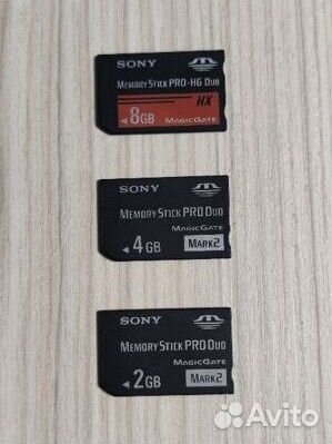 Карты памяти Sony Memory Stick 2,4,8Gb