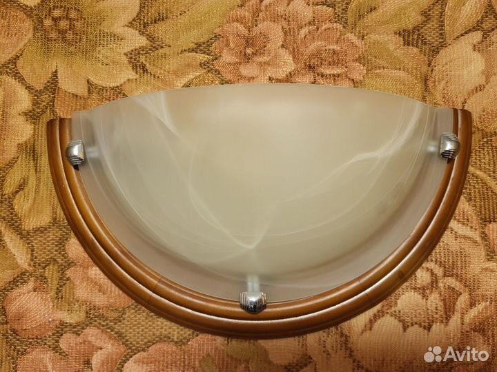 Светильники настенные дерево стекло 36 см х 19 см