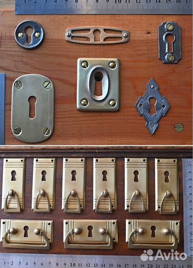 Старинная мебельная фурнитура: накладки / ручки