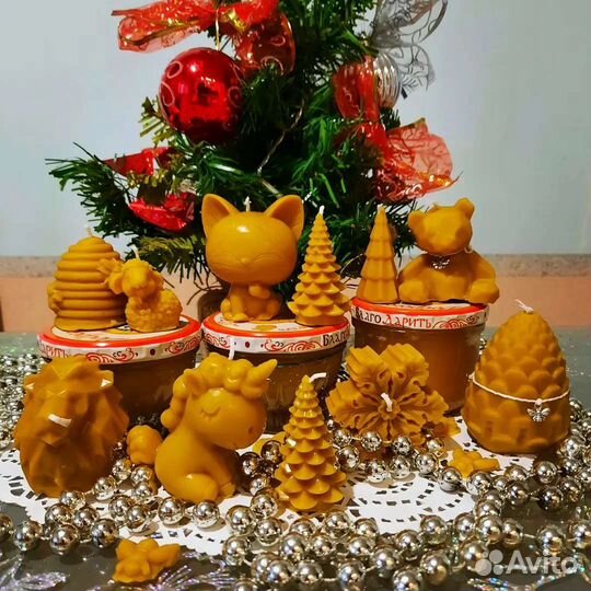 Свечи восковые медовые