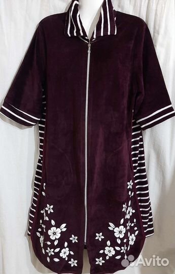 Халат велюровый женский новый р.52