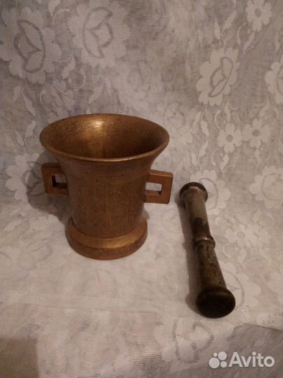 Ступка с пестиком бронза