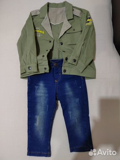 5 пар: джинсы 86-92