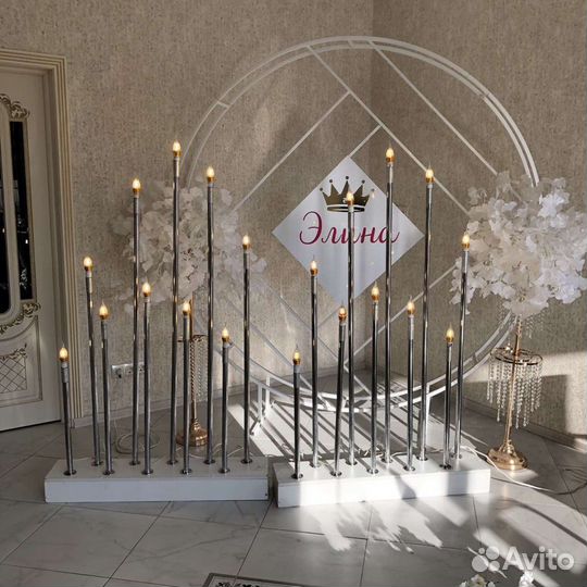 Световые стойки с лампами для фотозоны