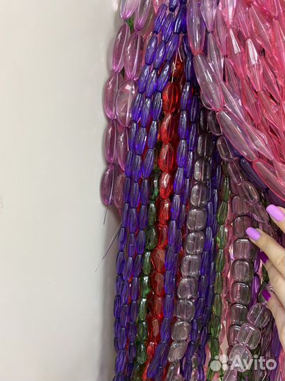 Бусины на нитях для штор и для рукоделия