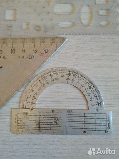 Линейка офицерск,транспортир,угольник